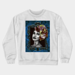 Purple Ladies Fine Art HomeDecor Wall Art Digital Prints Artwork Illustration Fine Crewneck Sweatshirt